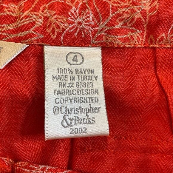 Christopher & Banks Reddish Orange Palazzo Pants - Picture 3 of 5